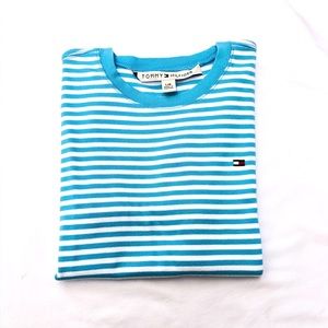 (SOLD)  TOMMY HILFIGER STRIPE BLUE/WHITE TSHIRT